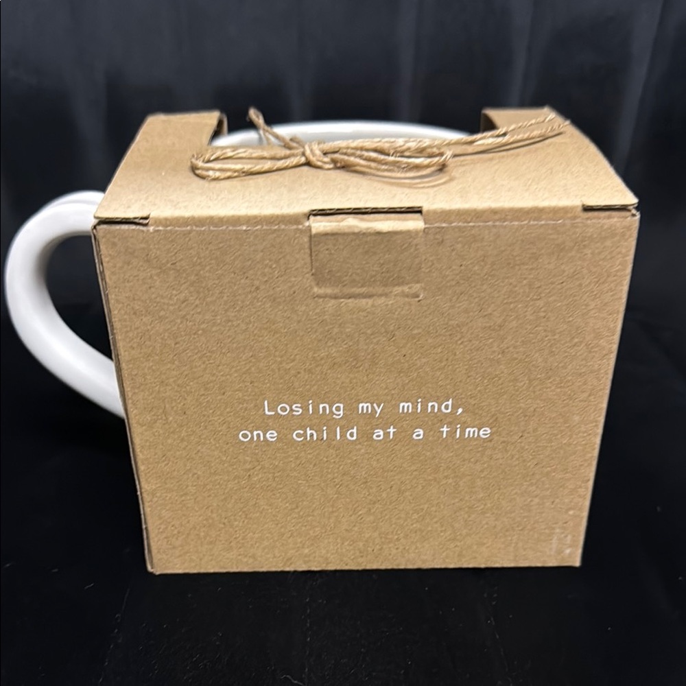 New in Box Mud Pie Losing My Mind Mom Sentiment Ceramic Mug - Picture 3 of 4